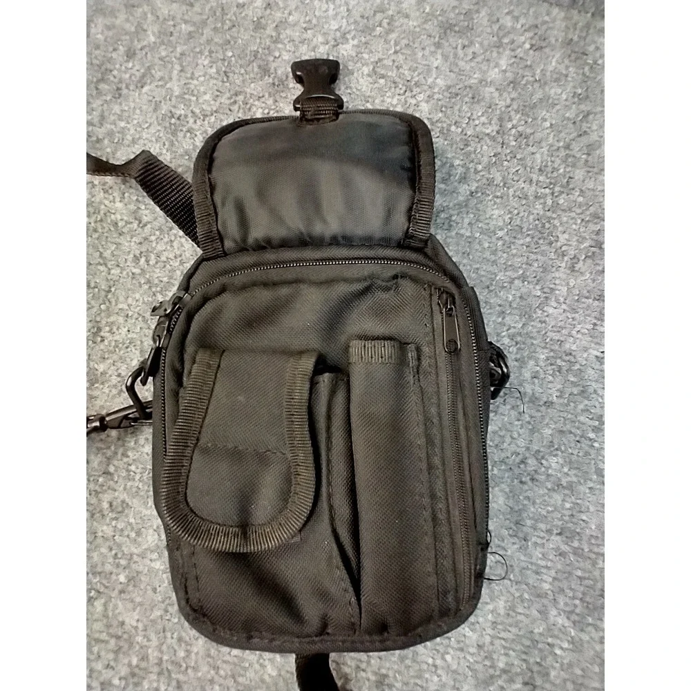 Duluth Trading Co Black Ballistic Nylon Crossbody Utility‎ Bag Travel Pouch Mens